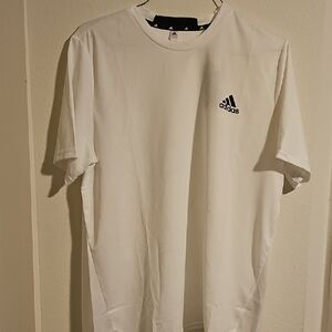 Adidas White Short Sleeve Tee with Logo